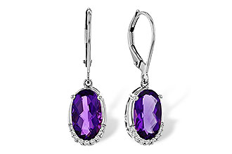 A302-25909: EARRINGS 2.70 TW AMETHYST 2.78 TGW (10x6MM OV)