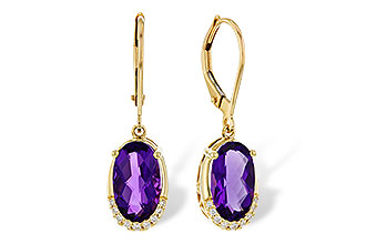 A302-25909: EARRINGS 2.70 TW AMETHYST 2.78 TGW (10x6MM OV)