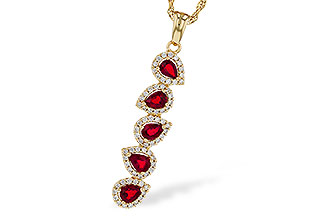 A302-26818: NECKLACE .90 TW RUBY 1.14 TGW