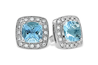 B123-14090: EARRINGS 1.55 AQUA 1.75 TGW
