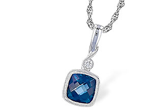 B301-27645: NECK 1.05 LONDON BLUE TOPAZ 1.07 TGW