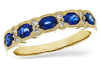 B301-33136: LDS WED RG .92 SAPPHIRE 1.04 TGW (4x3MM SAPP)