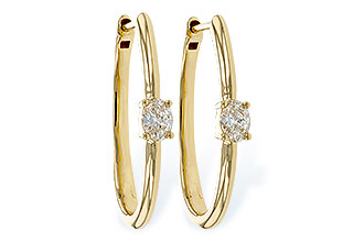 B302-22199: EARRINGS .47 TW OVAL DIAMONDS