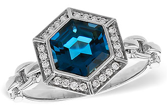 B302-24045: LDS RG 2.03 LONDON BLUE TOPAZ 2.14 TGW (7.5MM LBT)