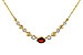 B302-25854: NECKLACE .88 GARNET 1.00 TGW (17")