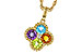 B302-26781: NECKLACE 1.26 SEMI-PREC (AMY,BT,CIT,PER) 1.29 TGW