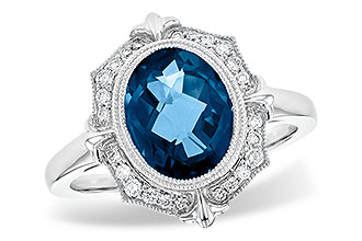 C217-71290: LDS RG 3.00 LONDON BLUE TOPAZ 3.16 TGW