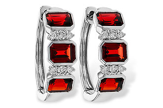 C302-20427: EARRING 1.50 TW GARNET 1.61 TGW