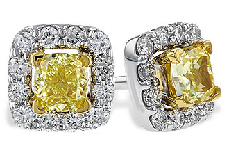 C302-22227: EARR .38 FANCY YELLOW DIAMONDS .54 TW