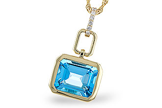 C302-22272: NECKLACE 3.26 BLUE TOPAZ 3.30 TGW (10x8MM BT)