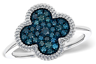 C302-23172: LDS DIA RG .33 TW BLUE DIAMONDS