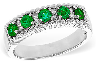 C302-26808: LDS WED RG .48 TW EMERALD .60 TGW