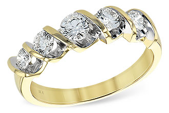 D120-43099: LDS DIA WED RING .75 TW