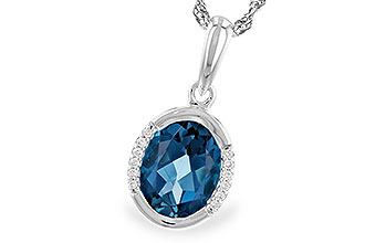D301-31345: NECK 1.90 TW LONDON BLUE TOPAZ 1.93 TGW (9x7 LBT)