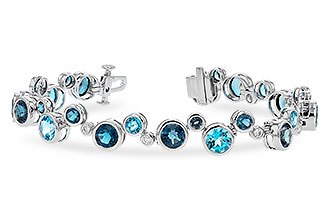 D301-32199: BRACELET 15.65 TW BLUE TOPAZ 15.95 TGW
