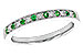 D301-35908: LDS WED RG .07 EMERALD .16 TGW