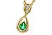 D302-22236: NECKLACE .10 EMERALD .16 TGW (4x3 EMER)