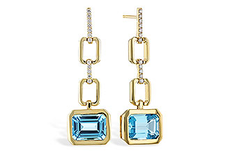 D302-23108: EARRINGS 3.20 BLUE TOPAZ 3.32 TGW (8x6MM BT)