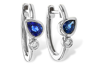 D302-23181: EARRINGS .51 SAPPHIRE .57 TGW