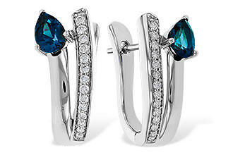 D302-24981: EARR .88 LONDON BLUE TOPAZ 1.08 TGW (6x4MM LBT)