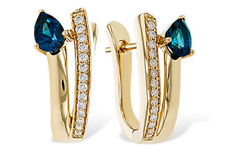 D302-24981: EARR .88 LONDON BLUE TOPAZ 1.08 TGW (6x4MM LBT)