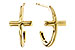D302-25836: GOLD EARRINGS (14MM)