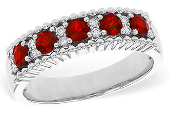 D302-26799: LDS WED RG .60 TW RUBY .72 TGW
