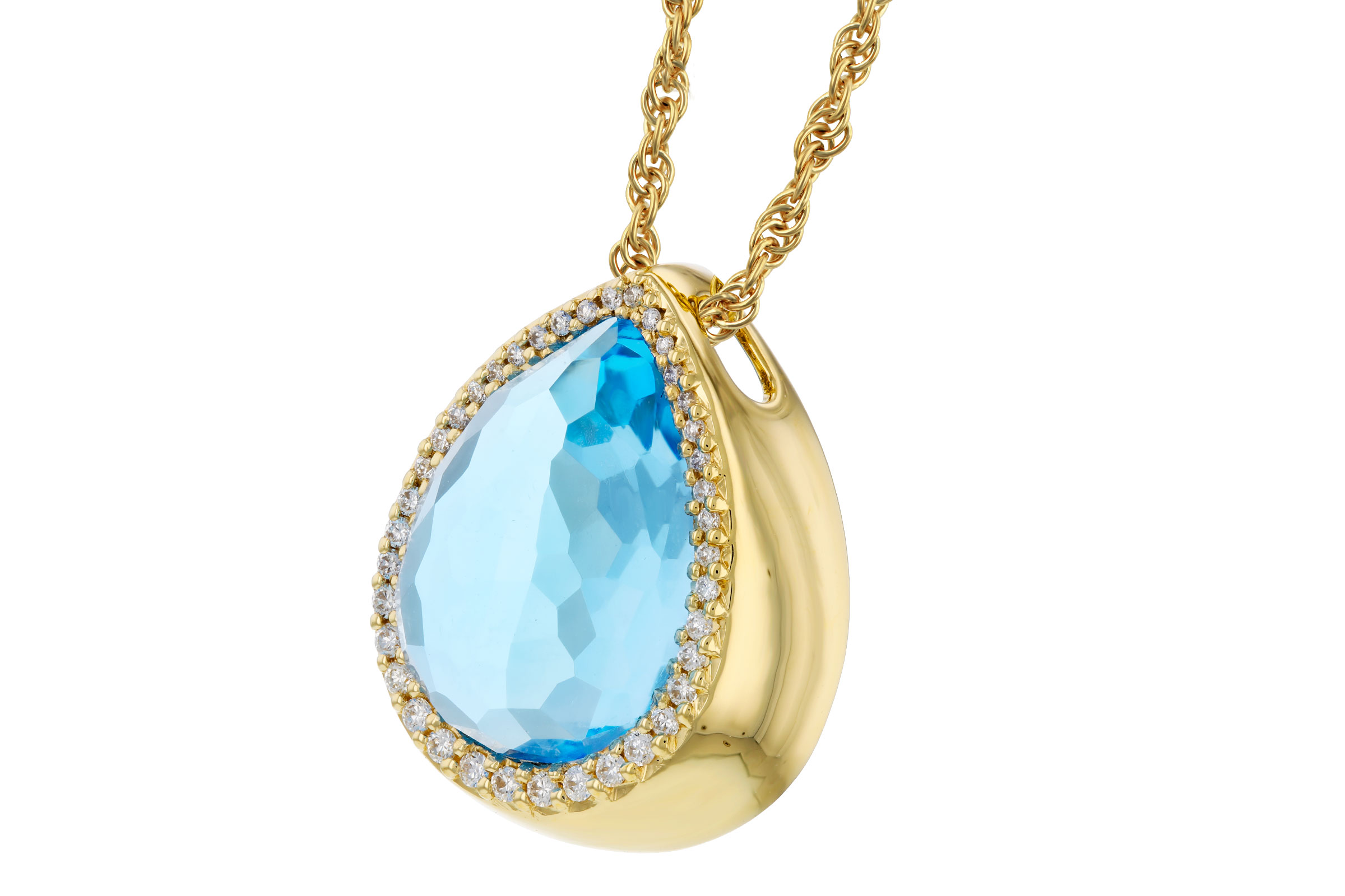 D303-10445: NECK 5.78 LONDON BLUE TOPAZ 5.92 TGW (14x10MM)