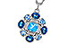E302-21281: NECKLACE 3.19 TW BLUE TOPAZ 3.25 TGW