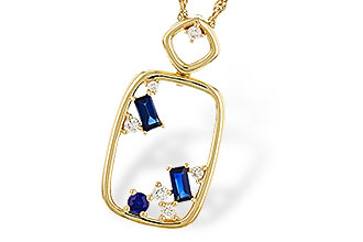 E302-24045: NECKLACE .35 TW SAPPHIRE .46 TGW