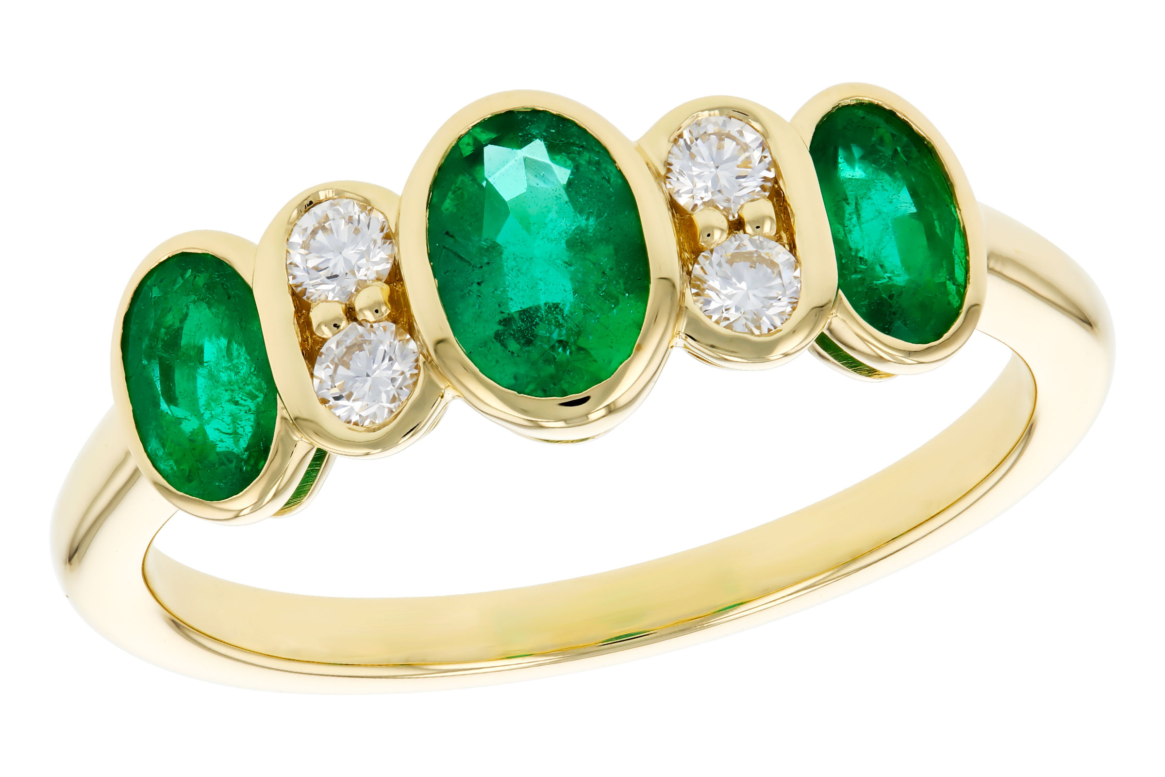 E303-12217: LDS RG .90 TW EMERALD 1.05 TGW