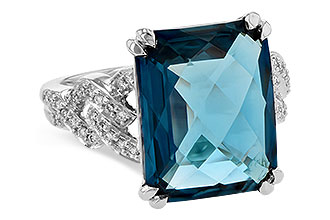 F217-64072: LDS RG 9.40 LONDON BLUE TOPAZ 9.60 TGW (15x12MM)