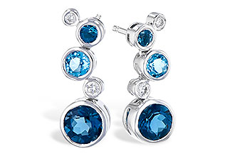 F300-43172: EARR 2.27 BLUE TOPAZ 2.40 TGW