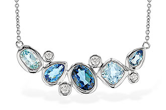 F301-33108: NECK 2.57 BLUE TOPAZ TW 2.72 TGW (18")