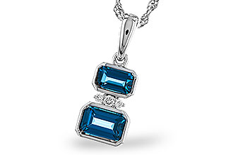 F302-20426: NECK .95 TW LONDON BLUE TOPAZ .98 TGW