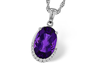 F302-26735: NECKLACE 2.70 AMETHYST 2.76 TGW (12x8MM OV)