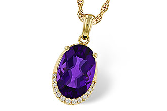 F302-26735: NECKLACE 2.70 AMETHYST 2.76 TGW (12x8MM OV)