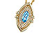 F302-26754: NECKLACE .54 BLUE TOPAZ .70 TGW (8x4MM BT)