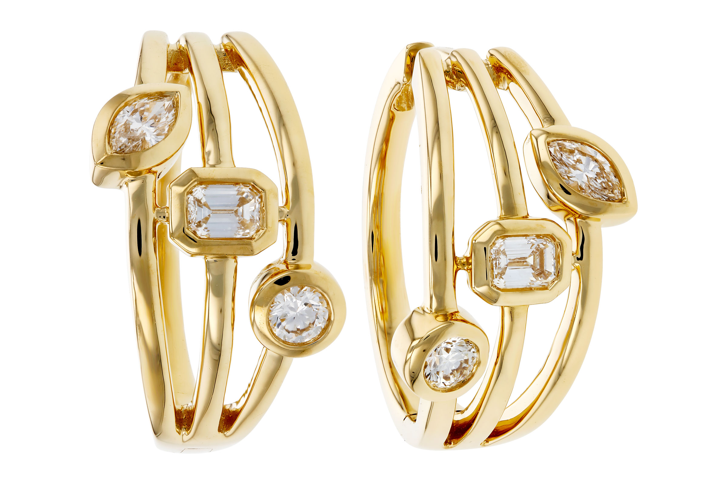 F303-10426: EARRINGS .45 TW (BR/EC/MQ)