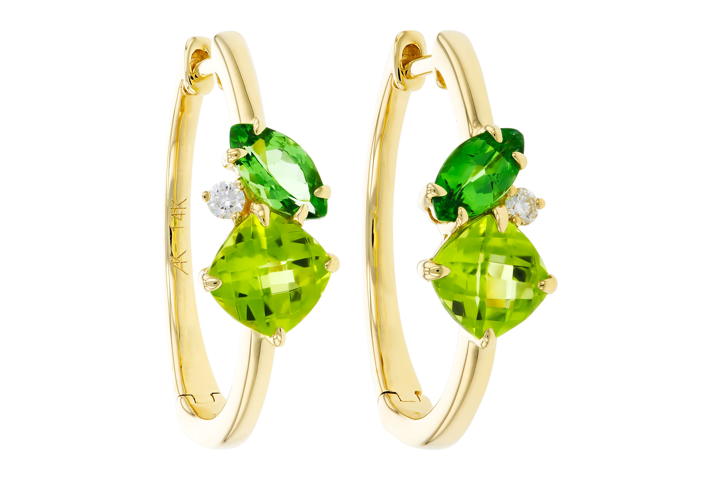 F303-11290: EARRINGS 1.69 TW SEMI-PREC (PER,TSAV) 1.73 TGW