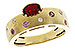 G302-24981: LDS RG .58 MULTI CLR (GAR & PINK SAPP) .66 TGW