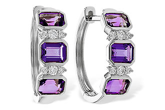 G302-26763: EARRING 1.05 TW AMETHYST 1.16 TGW
