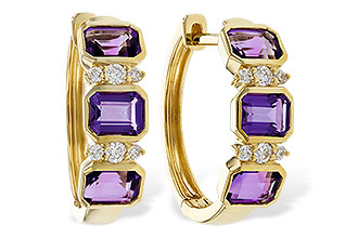 G302-26763: EARRING 1.05 TW AMETHYST 1.16 TGW