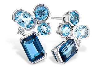H300-43153: EARR 4.15 BLUE TOPAZ TW 4.19 TGW