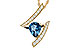 H302-19490: NECK 1.04 LONDON BLUE TOPAZ 1.23 TGW (8x6MM)
