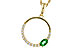 H302-21299: NECKLACE .19 EMERALD .34 TGW