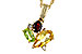 H302-21308: NECKLACE .79 SEMI PREC (CIT,PER,GAR) .82 TGW