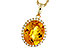 H302-21335: NECKLACE 3.85 CITRINE 4.07 TGW (12x10MM OV)