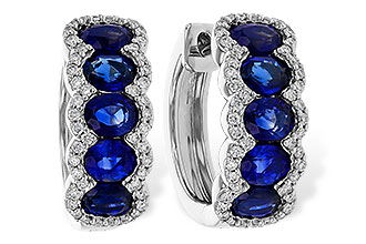 H302-25826: EARRINGS 2.32 TW SAPPHIRE 2.57 TGW