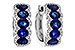 H302-25826: EARRINGS 2.32 TW SAPPHIRE 2.57 TGW
